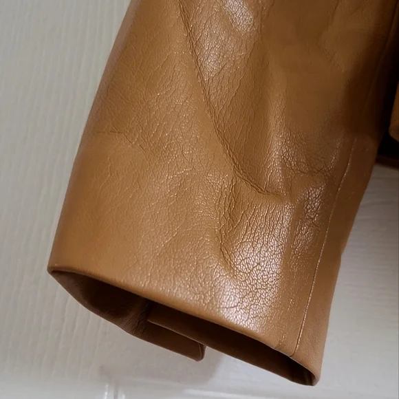 Chico's Faux Leather Modern Blazer - Picture 6 of 7